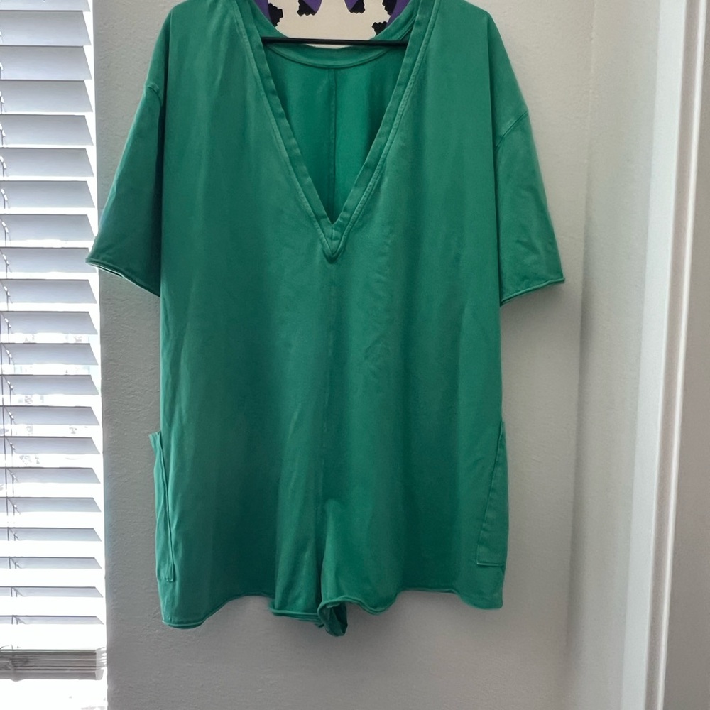 We The Free Green Oversized Jumpsuit